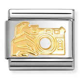 Nomination Composable Classic Link 030108/17 Camera in 18K Gold